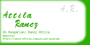 attila rancz business card